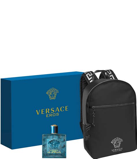 versace backpack cologne|Versace aftershave with bag.